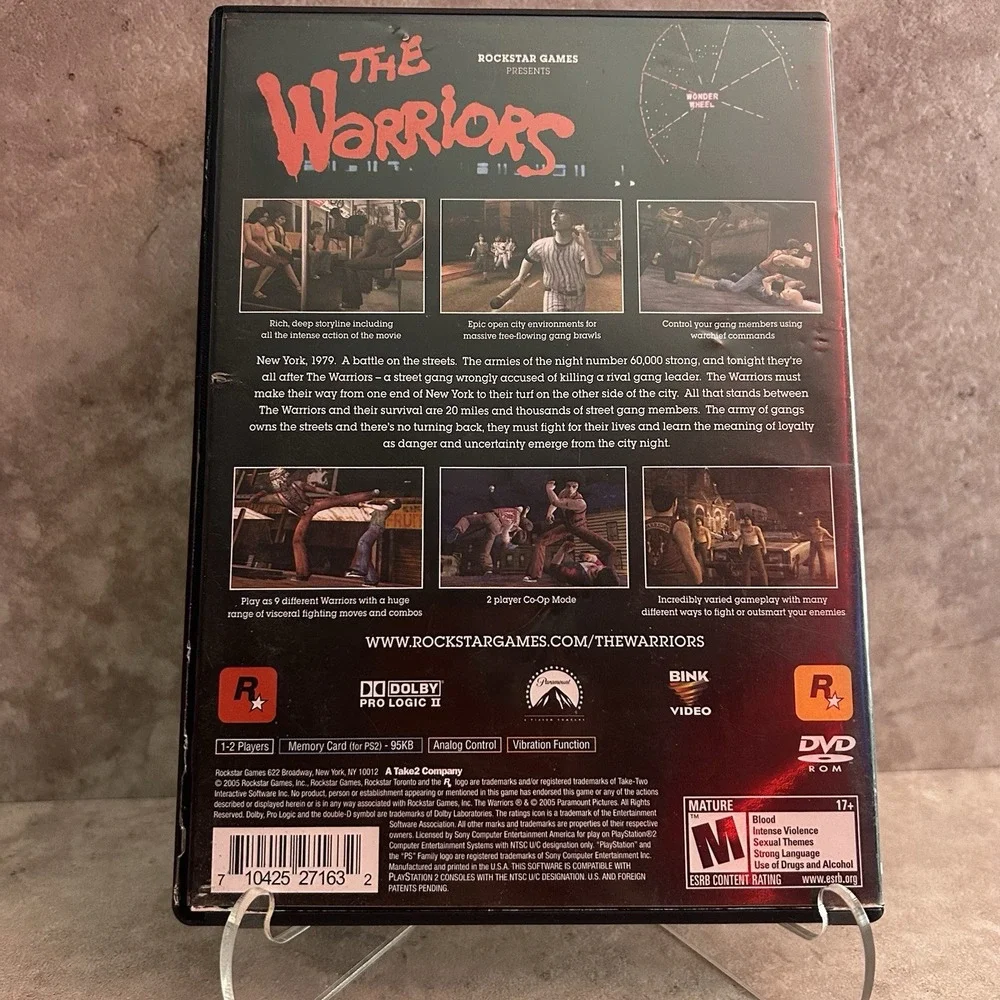 The Warriors (PS2 PlayStation 2, 2005) Rockstar Games Black Label No Manual